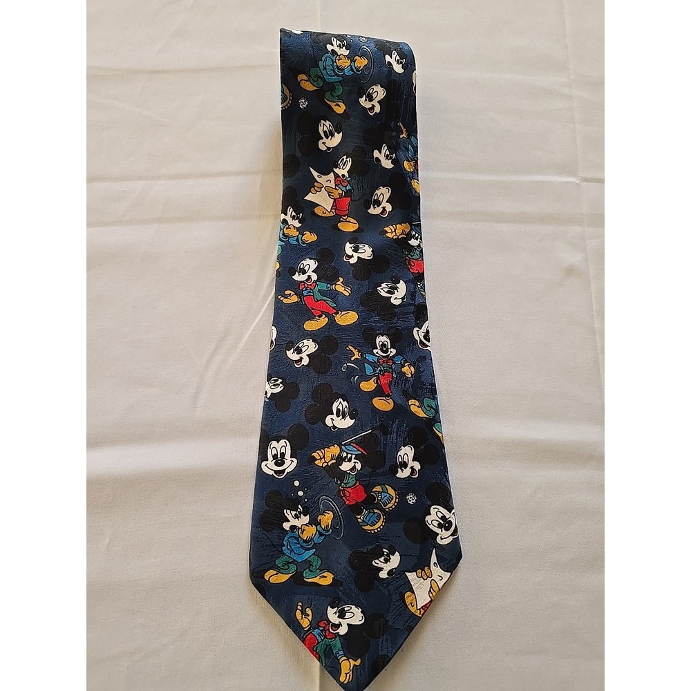 Vintage Walt‎ Disney Men's Tie Mickey Mouse Sports Golf Character Cartoon
